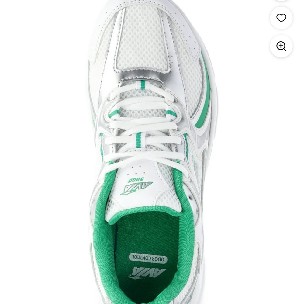 Avia White and Green Athletic Shoes